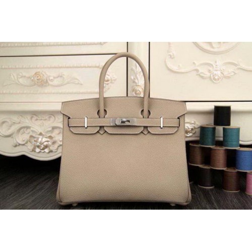 Hermes Birkin 35 см 30 см чанта от оригинална кожа HB35O сива