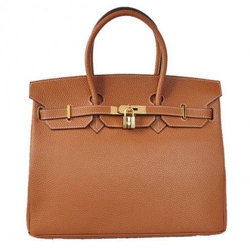 Hermes Birkin 35CM чанта Togo кожа тъмно златисто