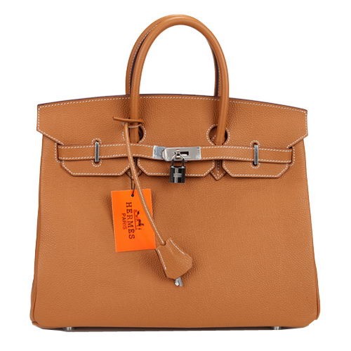 Hermes Birkin 35 см чанта от естествена кожа H35 сребриста