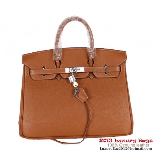 Hermes Birkin 35CM чанта Clemence Leather H-35 Camel
