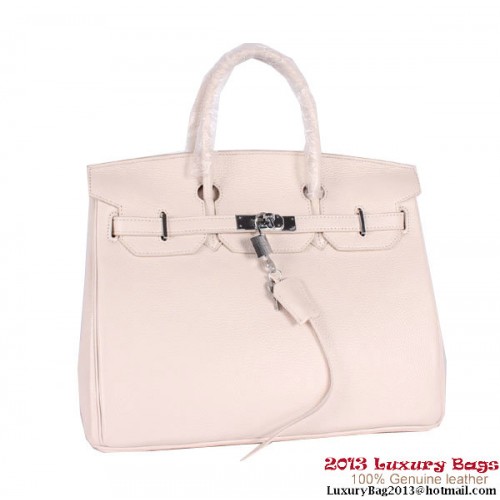 Мъжка чанта Hermes Birkin 35CM Clemence Leather H-35 OffWhite