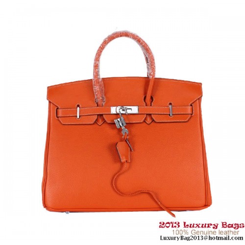 Hermes Birkin 35CM чанта Clemence Leather H-35 Orange