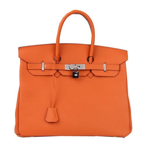 Hermes Birkin 35 см чанта от естествена кожа H35 сребриста