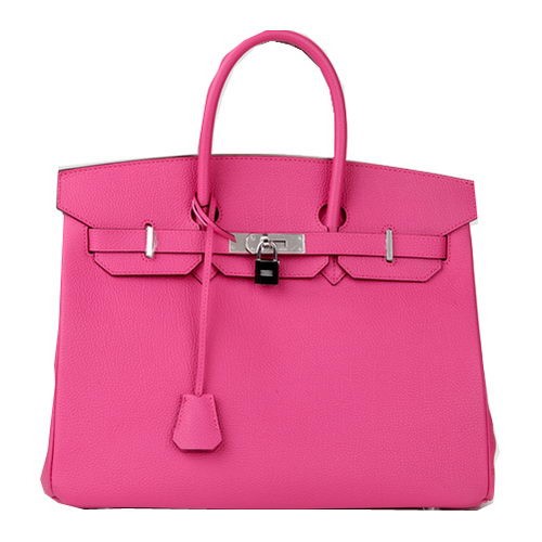 Hermes Birkin 35 см чанта от естествена кожа H35 сребриста