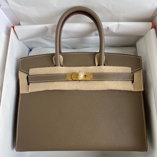 Hermes Birkin чанта оригинална Epsom кожа 30 см 17825 слон сив
