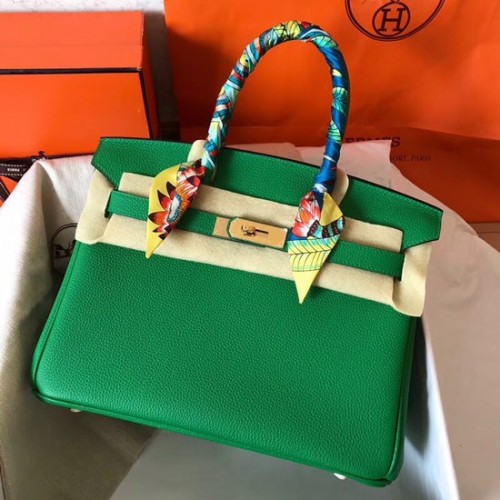 Hermes Birkin чанта Togo кожа BK35 зелена
