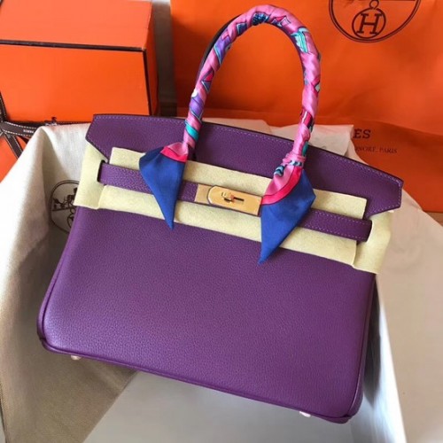 Hermes Birkin чанта Togo кожа BK35 лилава