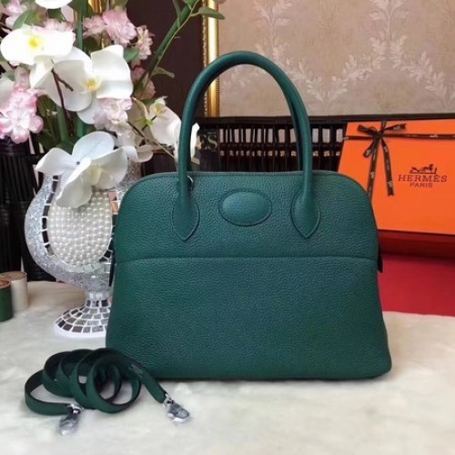 Чанта Hermes Bolide Original Leather Tote B1007 Atrovirens