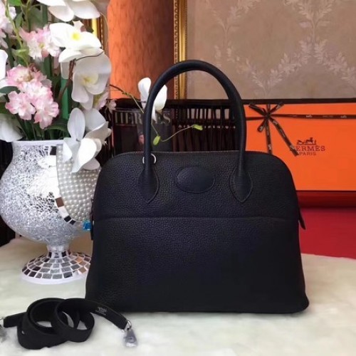 Чанта Hermes Bolide Original Leather Tote B1007 черна
