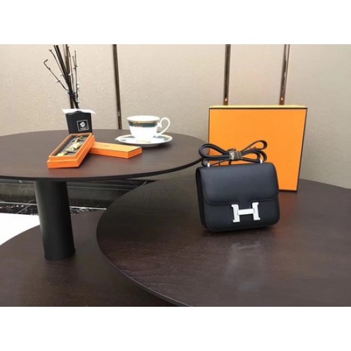 Hermes Constance чанта оригинална телешка кожа H9910 черно