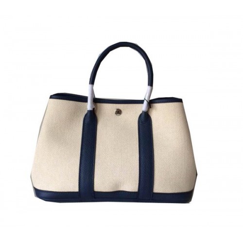 Чанта Hermes Garden Party 30 см, платнена, кожена, H11S, кралско злато