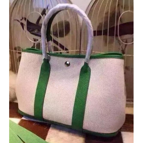 Чанта Hermes Garden Party 36 см, платнена, HGP1927, зелена