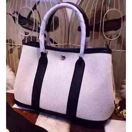 Чанта Hermes Garden Party 36 см, платнена, HGP1927, кралско синьо