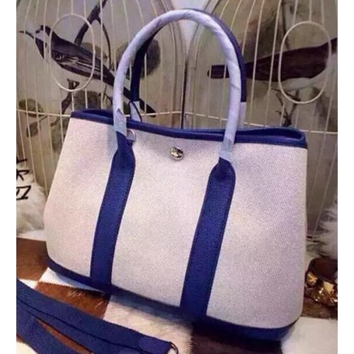 Чанта Hermes Garden Party 36 см, платнена, HGP1927, кралски цвят