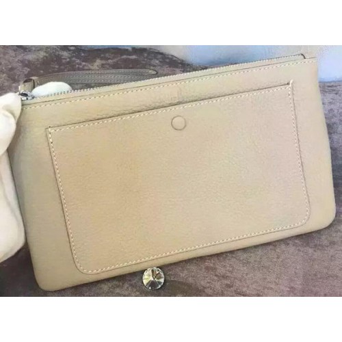 Кожена чанта Hermes Grain H88016 Off White