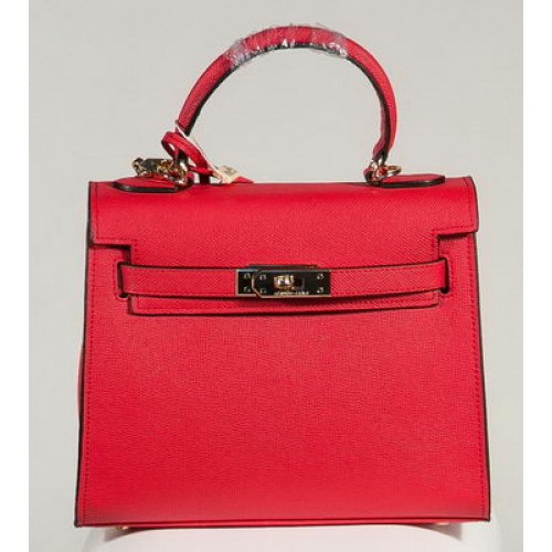 Hermes Kelly 25 см чанта Togo кожа K2138 червена