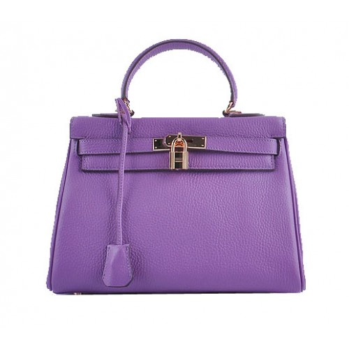 Hermes Kelly 28 см чанти през рамо, лилави, зърнести, кожа, злато