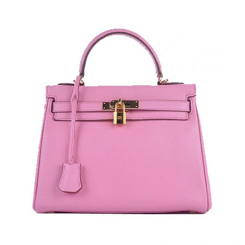 Hermes Kelly 28 см чанти през рамо Sakura зърнеста кожа злато