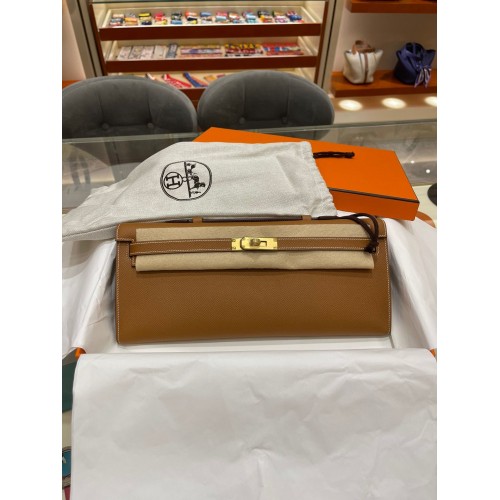 Hermes Kelly 31 см съединител оригинална Epsom кожа KL31 кафяв