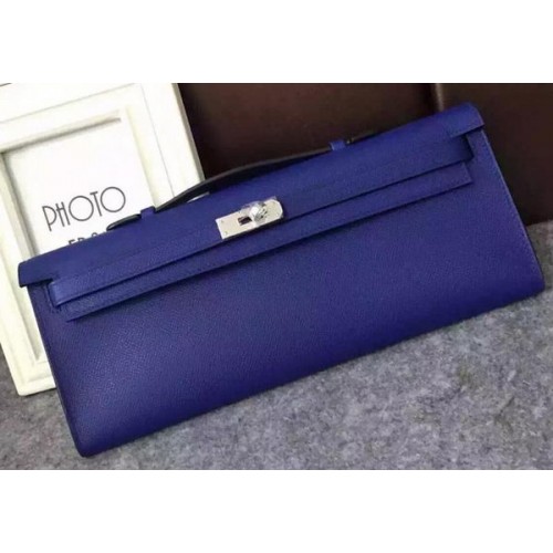 Hermes Kelly 31 см съединител Epsom кожа KL31 син