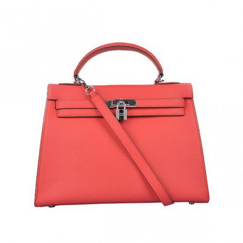 Hermes Kelly 32 см чанти Togo кожа светлочервени