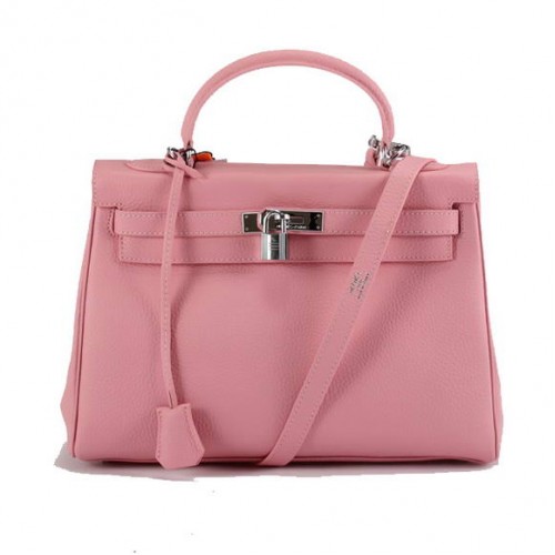Hermes Kelly 32 см Того кожени чанти 6018 розово сребро