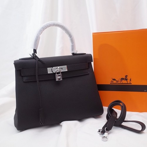 Hermes Kelly Чанта за рамо Оригинална TOGO кожа KY3255 черна