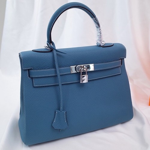 Hermes Kelly чанта за рамо оригинална TOGO кожа KY3255 синя