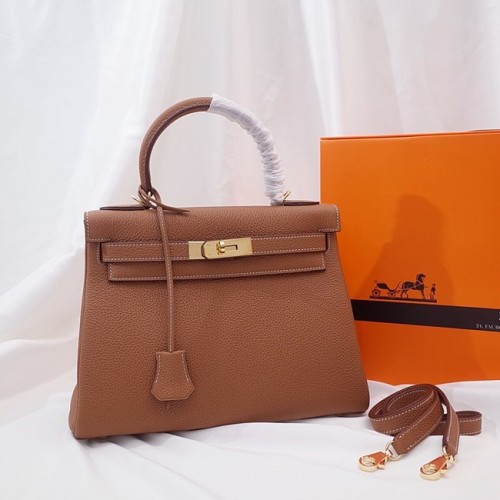 Hermes Kelly Чанта за рамо Оригинална TOGO кожа KY3255 кафява