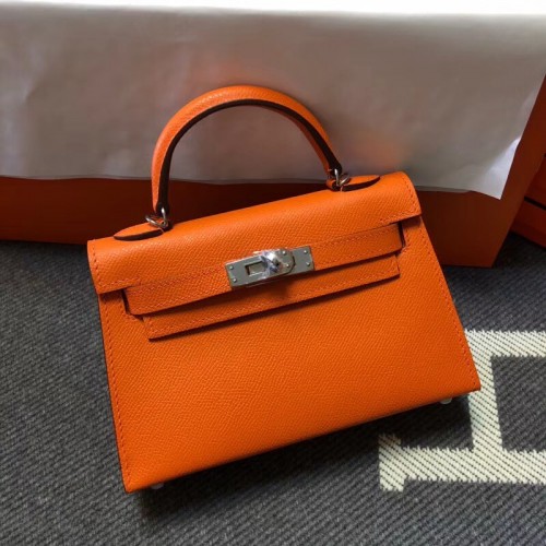 Hermes Kelly Tote чанта оригинална epsom кожа KL20 оранжева