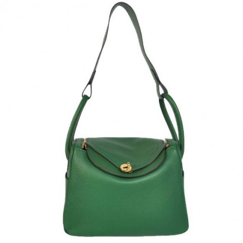 Hermes Lindy 30CM Havanne чанти 1057 тъмнозелена кожа златен хардуер