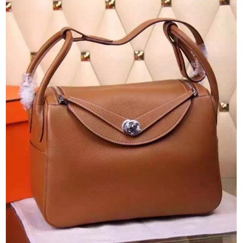 Hermes Lindy 30CM кожена чанта за през рамо H0881 пшеница