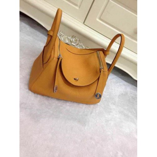 Hermes Lindy 30CM оригинална кожена чанта през рамо HLD30 пшеница