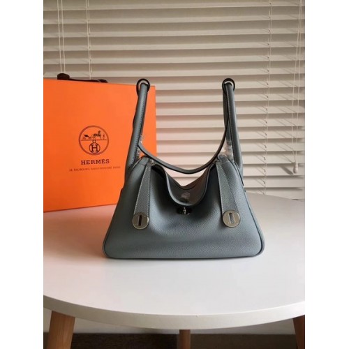 Hermes Lindy Original Togo кожена чанта 5086 небесно синьо