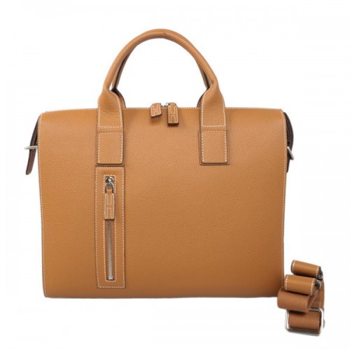 Мъжка чанта Hermes от телешка кожа H1705 Camel