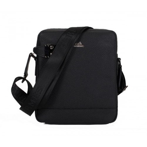 Hermes Original Телешка Кожена Чанта Messenger M33994 Черна