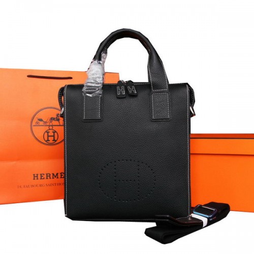 Hermes Original Телешка Кожена Чанта M86682 Черна