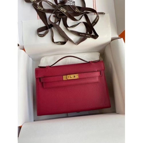 Hermes Original Epsom Leather KEL2278 лилаво-златист метал