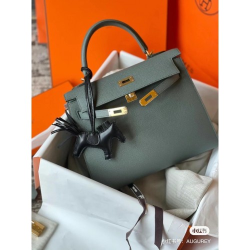 Hermes Original Epsom Leather KEL2578 Слонско сиво