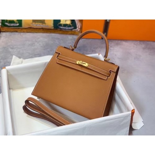 Hermes Original Epsom Leather KEL2578 кафяв