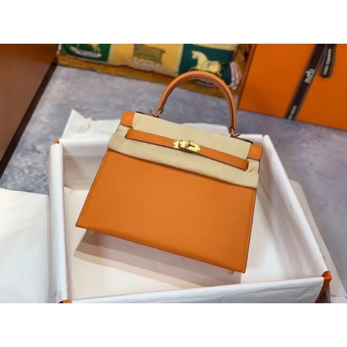 Hermes Original Epsom Leather KEL2578 оранжево