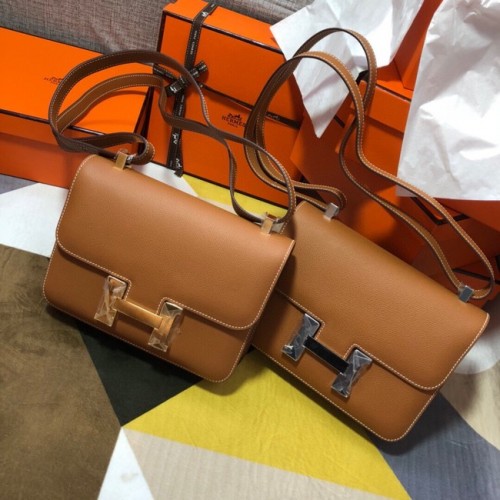 Hermes Original Espom кожена чанта Constance 5333 кафява