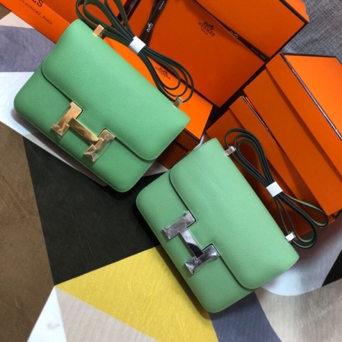 Hermes Original Espom кожена чанта Constance 5333 светло зелено