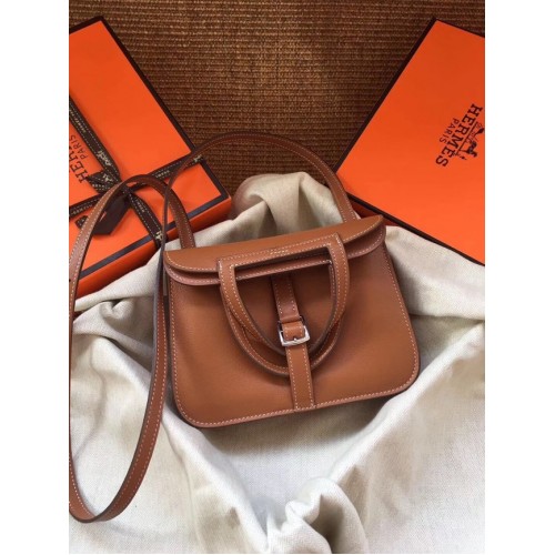 Hermes Original Halzan мини чанта H069523 кафява