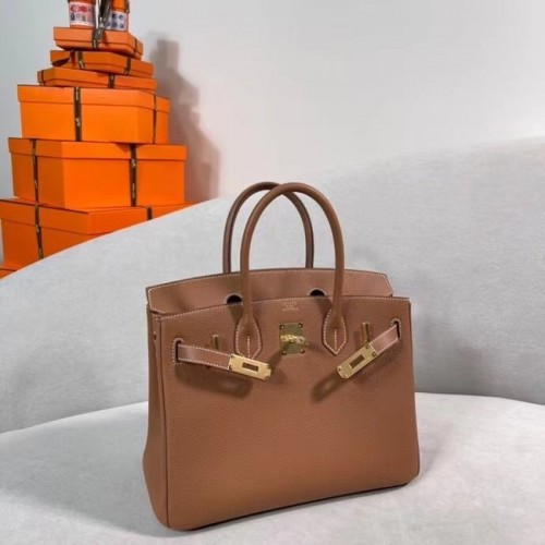 Hermes Original Togo Leather HB30O кафява