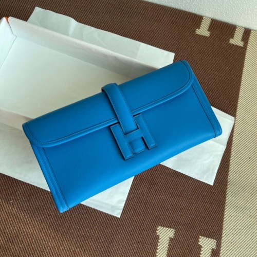 Hermes Original jige swift кожена чанта 37088 синьо