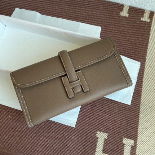 Hermes Original jige swift кожена чанта 37088 тъмносива