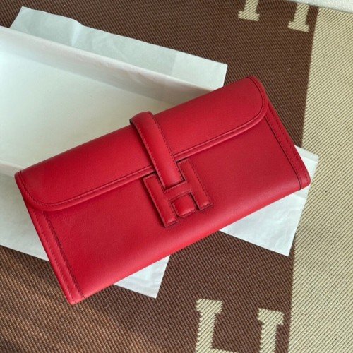 Hermes Original jige swift кожена чанта 37088 червена