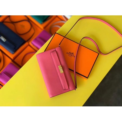 Hermes оригинална чанта от кожа Kelly Espom за вкъщи H4087 роза