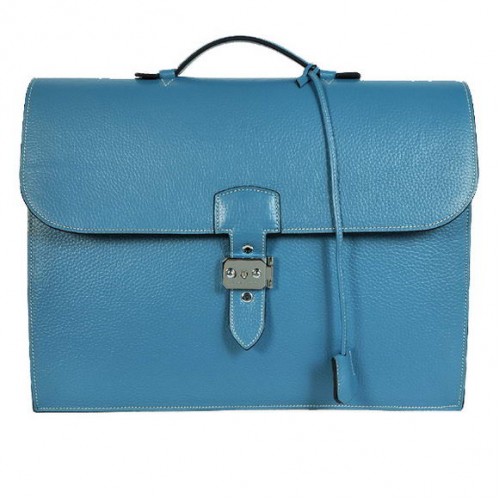 Hermes Sac Depeche 38см куфарче Clemence Blue